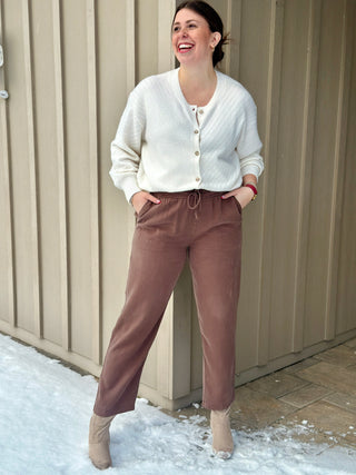 Gentle Fawn Lennox Tencel Pant in Brunette