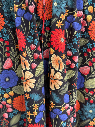 Poplin & Co. Black Floral Boho Mini