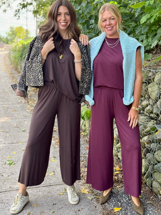 Paper Label Leif Cropped Pant in Chocolate Torte