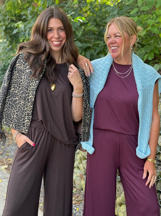 Paper Label Leif Cropped Pant in Chocolate Torte