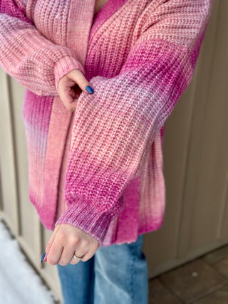 Smash & Tess Serena Wrap Cardigan Pink Ombre