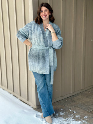 Smash & Tess Serena Wrap Cardigan Blue Ombre