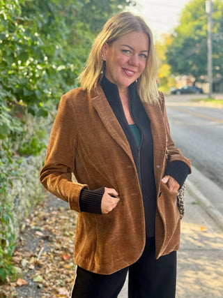 Furlux Blake Blazer in Cognac Corduroy
