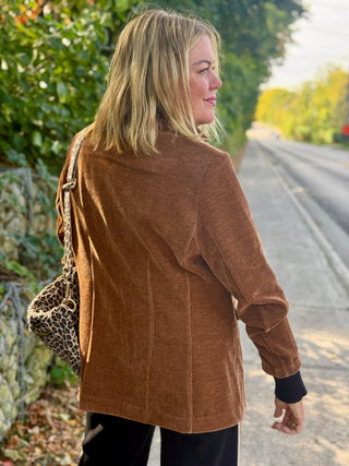 Furlux Blake Blazer in Cognac Corduroy