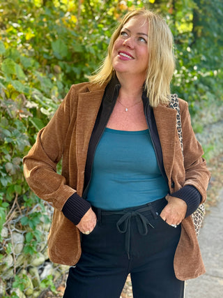 Furlux Blake Blazer in Cognac Corduroy
