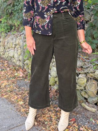 White Stuff Tia Cord Wide Leg Crop
