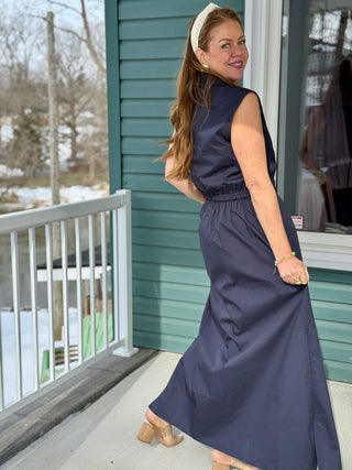 Pistache Polished Poplin Maxi Skirt