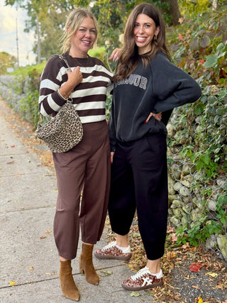 Pure Essence Barrel Pants in Black