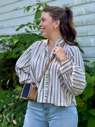 FRNCH Molly Striped Blouse