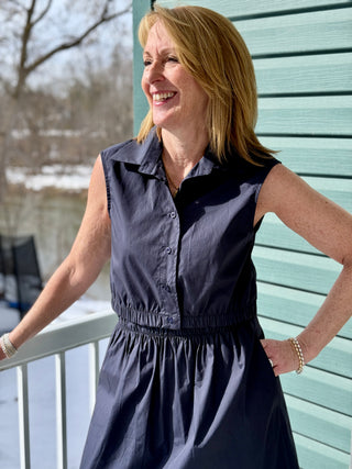 Pistache Polished Poplin Vest Top