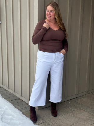 Yoga Denim Wide Leg White Lotus Jean