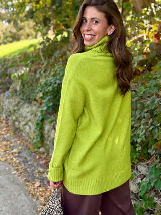 Echo Verde Dog Walker Sweater in Happy Green