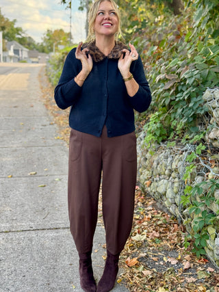 Lyla + Luxe Aurora Fur Collar Cardi