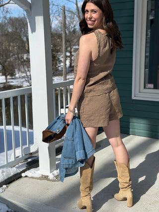 Melissa Nepton Spencer Shorts in Khaki