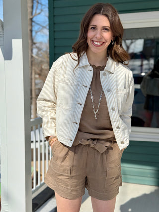 Melissa Nepton Spencer Shorts in Khaki