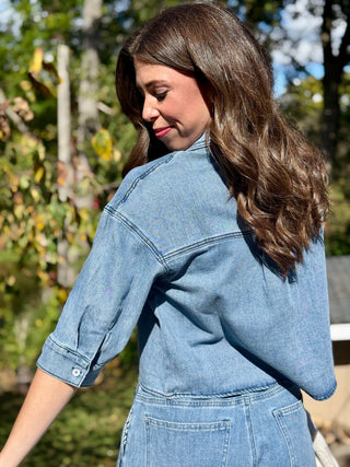 Yoga Denim Loose Featherweight Shirt
