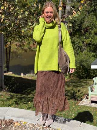 Echo Verde Dog Walker Sweater in Happy Green