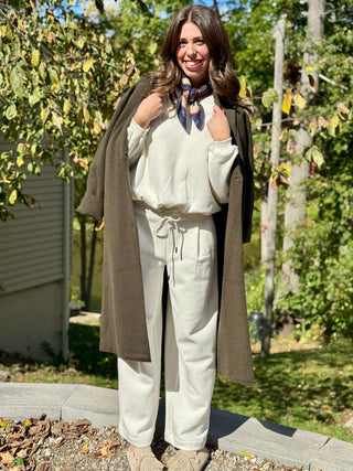Lyla + Luxe Vicki Essentials Olive Coatigan