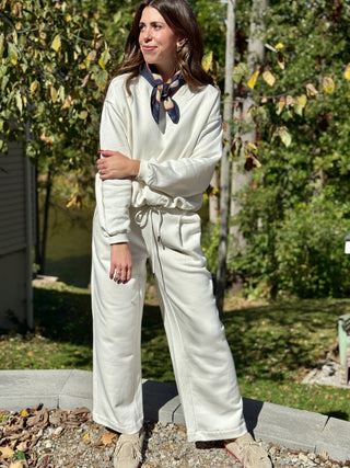 Paper Label Jayne Trouser Sweatpant in Gardenia