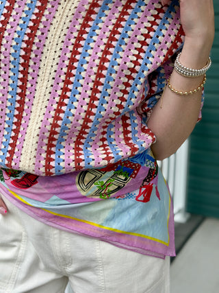 FRNCH Canoa Silk & Cotton Scarf