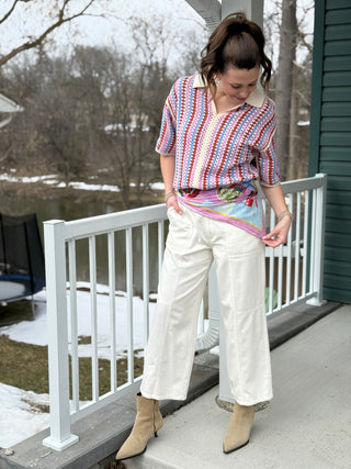 FRNCH Canoa Silk & Cotton Scarf