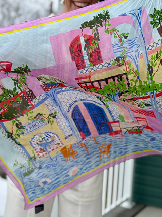 FRNCH Canoa Silk & Cotton Scarf