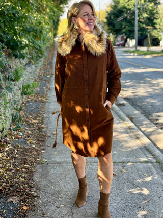 Paper Label Donna Cord Shirt Dress