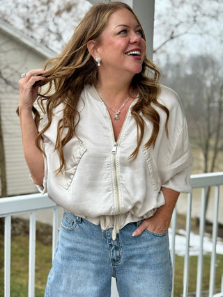 Astrid Champagne Terra Bomber/ Shirt