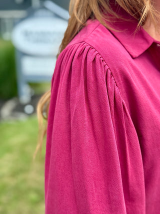 Marigold Baptiste Top in Magenta
