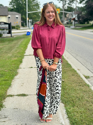 Marigold Baptiste Top in Magenta
