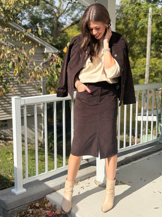 Paper Label Jill Cord Shirt Jacket