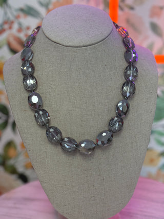 Lofttan "Neleigha" Graphite Crystal Necklace