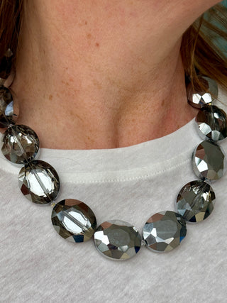 Lofttan "Neleigha" Large Graphite Crystal Necklace