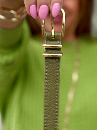 Brave Leather Julane Belt in Olive
