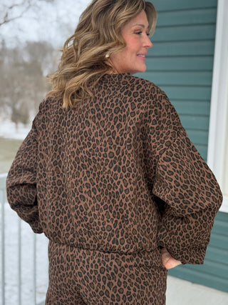 Brunette The Label Leopard V Sweatshirt