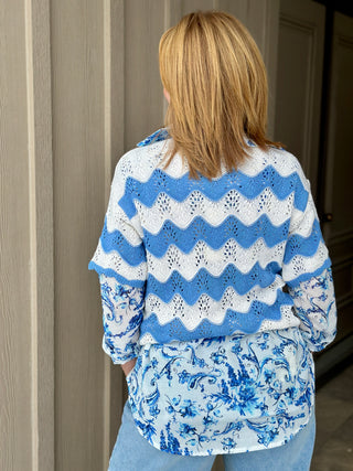 Astrid Zigzag Knit Pullover