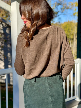 Naïf Kent Cashmere Pullover in Dark Taupe