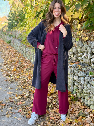 Pure Essence Bamboo Bordeaux Jogger