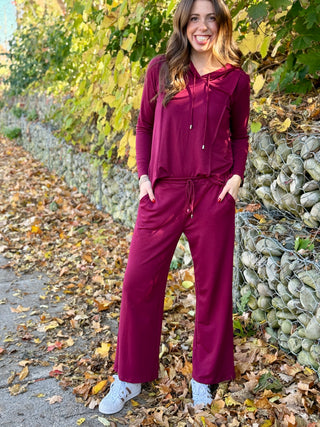 Pure Essence Bamboo Bordeaux Jogger