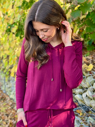 Pure Essence Bordeaux Bamboo Hoodie