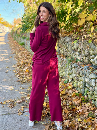Pure Essence Bamboo Bordeaux Jogger