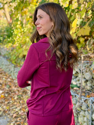 Pure Essence Bordeaux Bamboo Hoodie