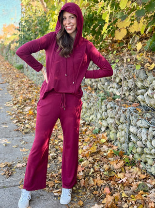 Pure Essence Bamboo Bordeaux Jogger