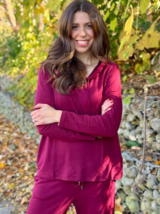 Pure Essence Bordeaux Bamboo Hoodie