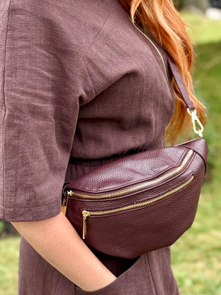 Mathilde Suzy Merlot Leather Crossbody
