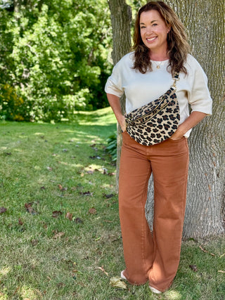 Yoga Denim Lily Wide Jean in Aurora Brown