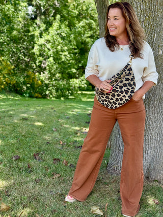 Mathilde Perez Leopard Crossbody Bag