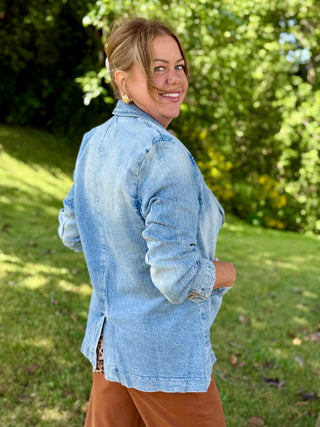 Yoga Denim Boyfriend Blazer