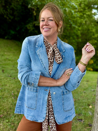 Yoga Denim Boyfriend Blazer