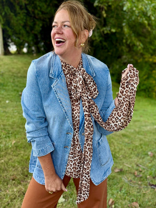 Yoga Denim Boyfriend Blazer